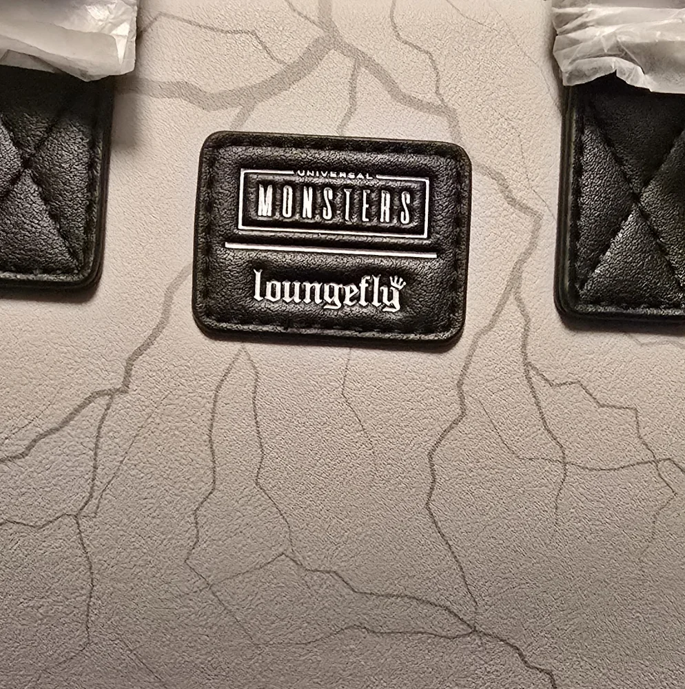 Loungefly Black and White Zombie Silhouette Satchel - Picture 2 of 6